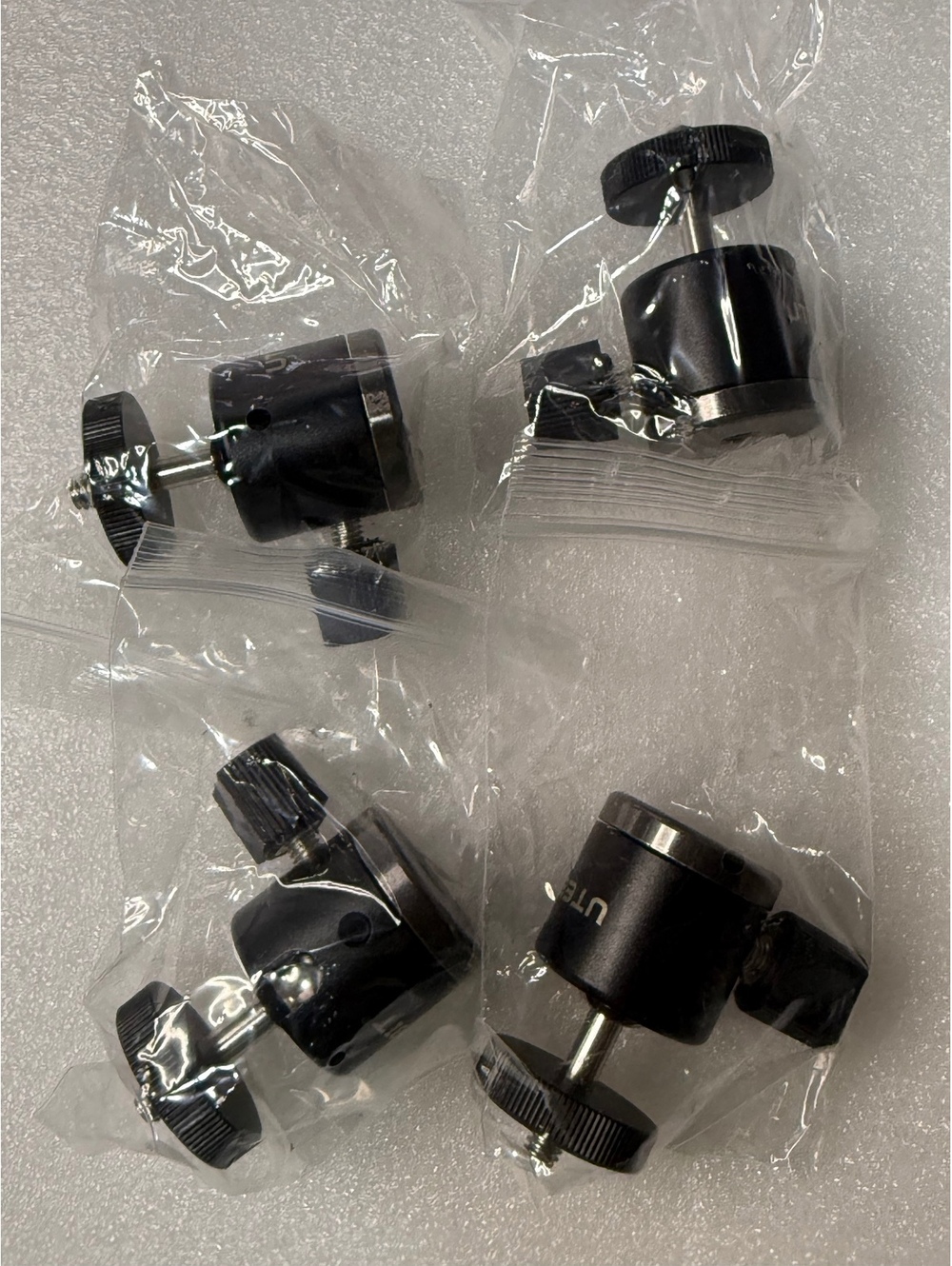 UTEBIT Mini Ball Head Camera Mount 1/4” Screw 360° Swivel Lot of 4